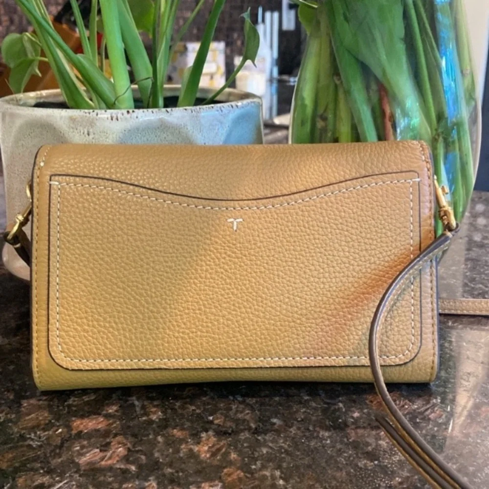 Tory Burch Tan Pebbled Leather Crossbody